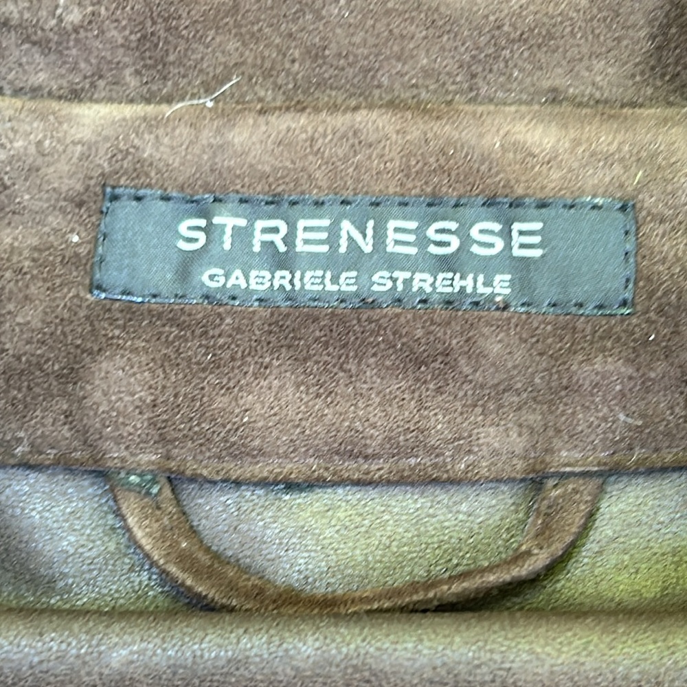 STRENESSE Dark Brown Suede Lace-Up Military Jacket - Picture 10 of 11